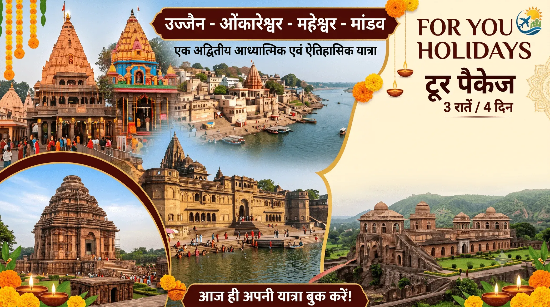 UJJAIN – OMKARESHWAR – MAHESHWAR – MANDU (3N/4D Package)